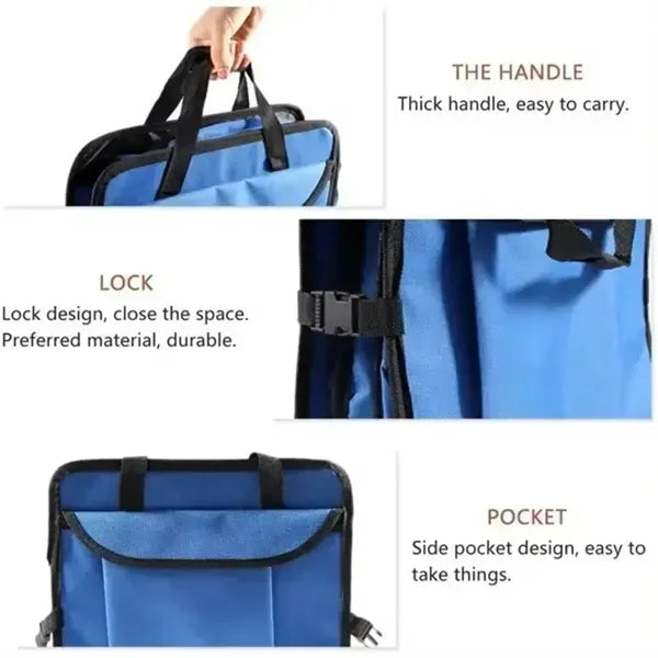 Collapsible Car Trunk Organizer With Cooler Storage Bag