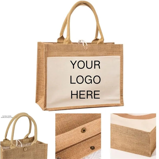 Large Grocery Jute Tote Bags