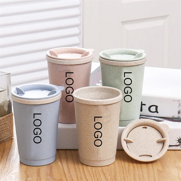 Double Layer Wheat Straw Coffee Cup 9.5oz