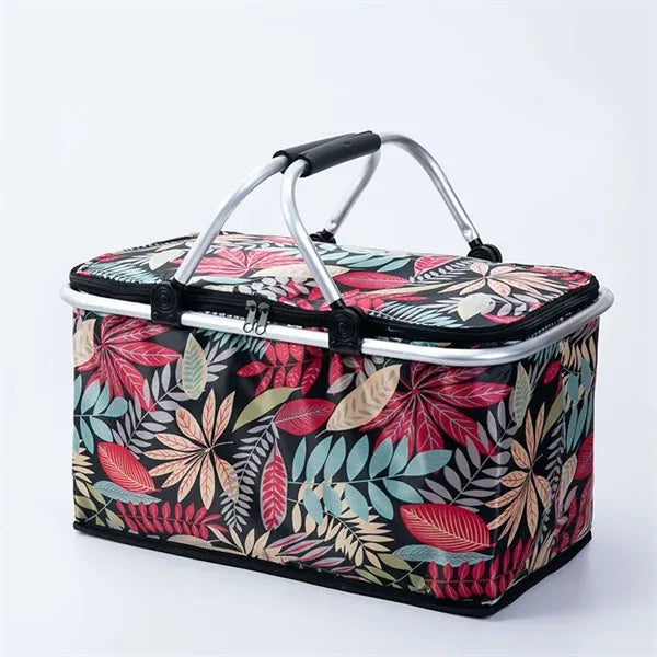 Foldable Picnic Basket Insulated Bag with Handles