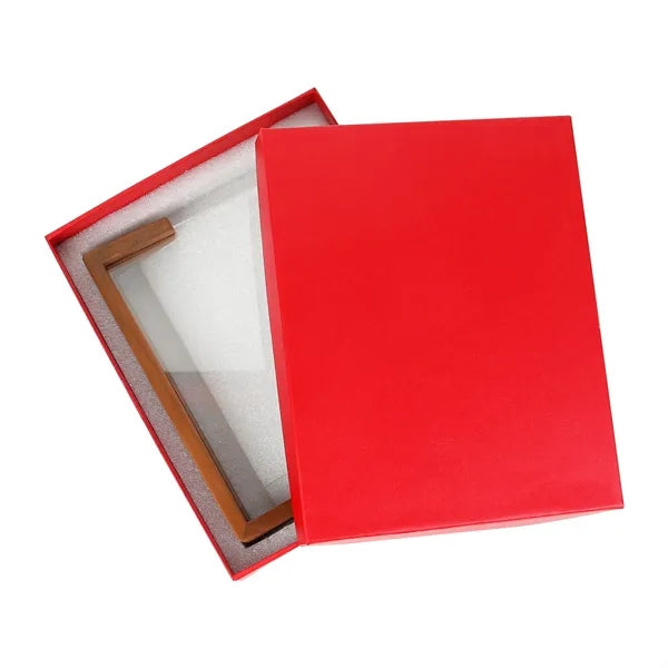 Mirror Award Plaque With Wood Base