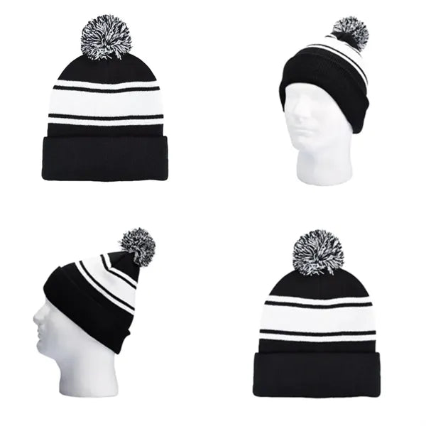 Pom-Pom Knit Beanie Hat