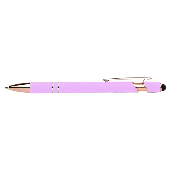 Stylus-3261 Bright Ballpoint Soft Touch Pens with Rose Gold