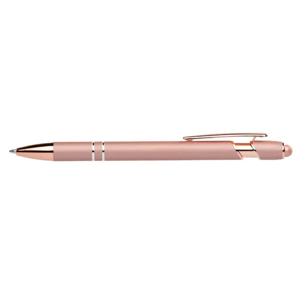 Stylus-3261 Bright Ballpoint Soft Touch Pens with Rose Gold
