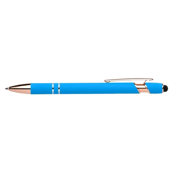 Stylus-3261 Bright Ballpoint Soft Touch Pens with Rose Gold