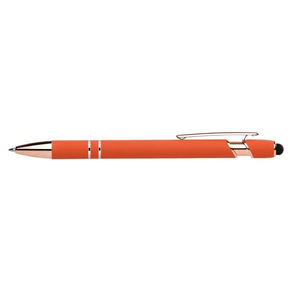 Stylus-3261 Bright Ballpoint Soft Touch Pens with Rose Gold