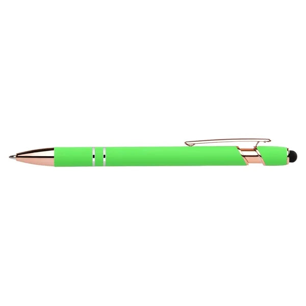 Stylus-3261 Bright Ballpoint Soft Touch Pens with Rose Gold