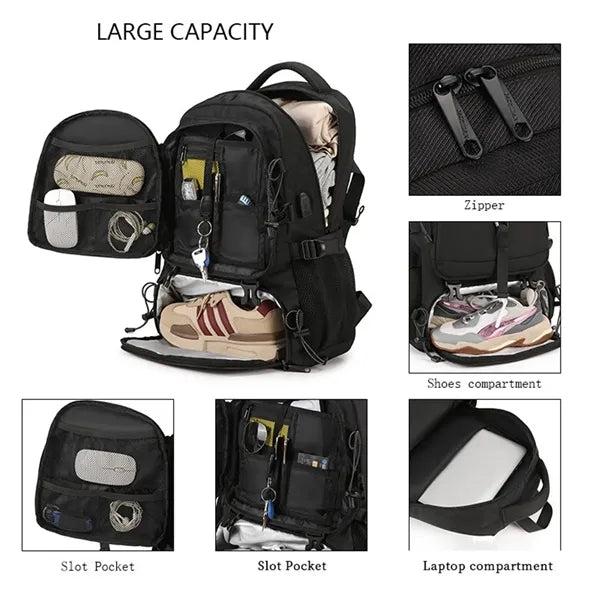 Outdoor Climbing Hiking Backpack with USB Port