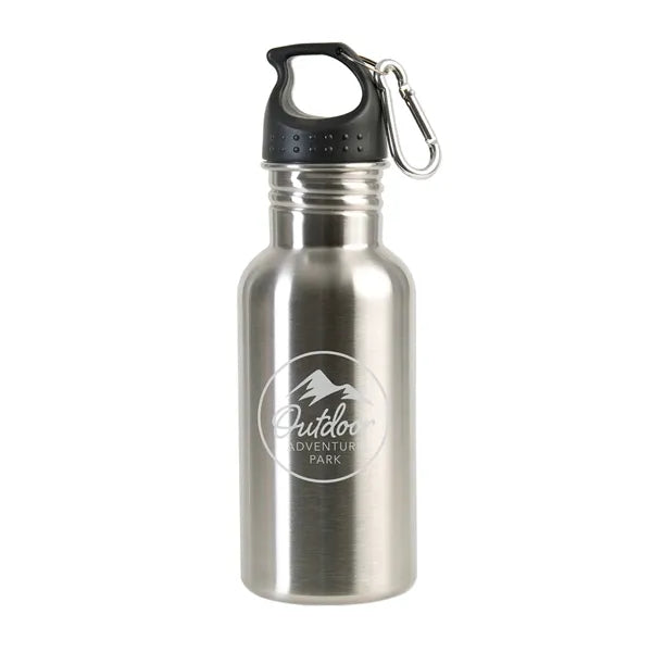 17 oz Stainless Steel Adventure Water Bottle With Carabiner