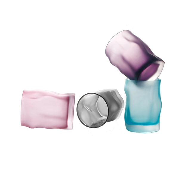 Colored Frosted Glass Cup