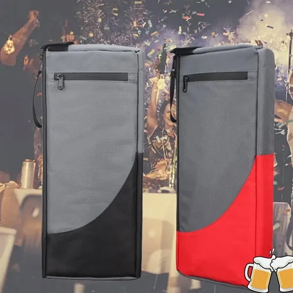 Slim Golf Cooler Bag for Cans with Zipper and Hanging Strap