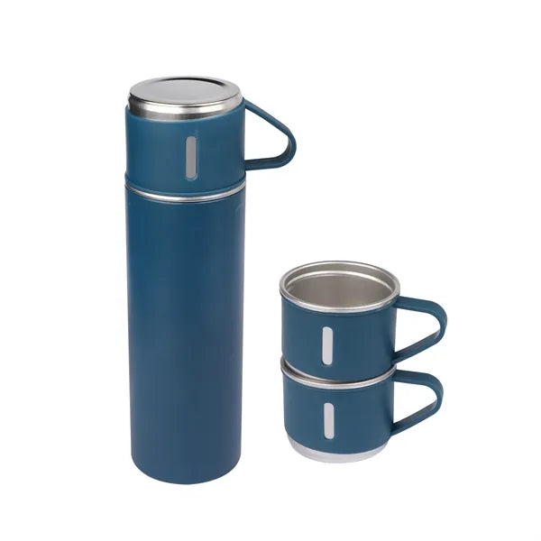 17Oz Vacuum Insulated Thermo Water Bottle with 3 Mug Lids