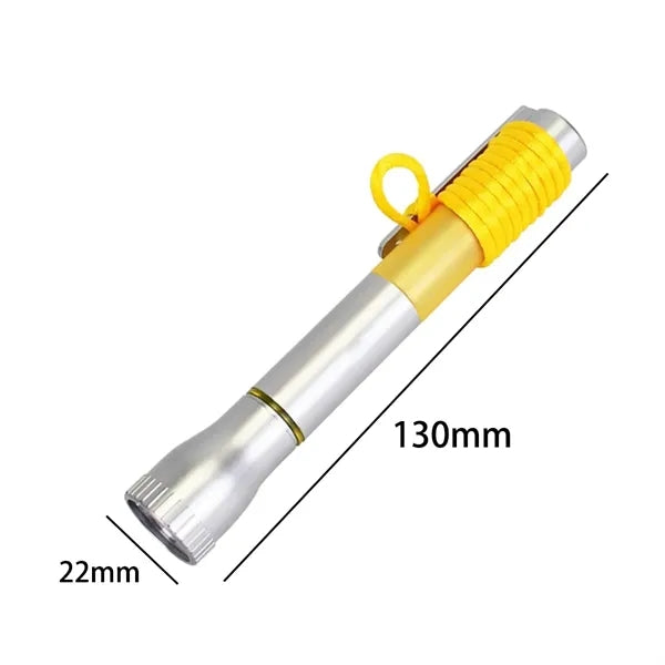 Multicolor LED Flashlight Pen with Clip and Lanyard
