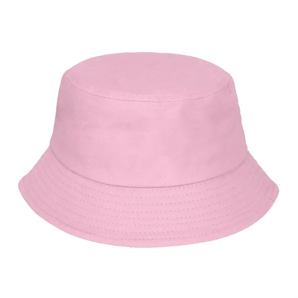 Unisex Solid Color 100% Cotton Bucket Hat
