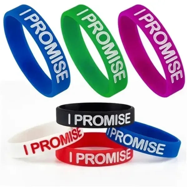 Debossed Color Fill Silicone Wristband