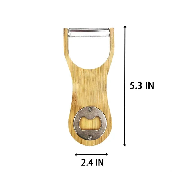 Bamboo Fruit Peeler Bottle Opener