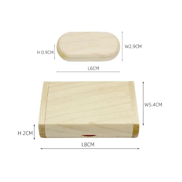Eco-Friendly Bamboo USB Flash Drive with Custom Logo
