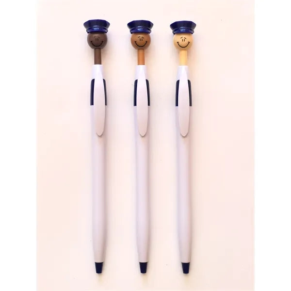 Printed Ballpoint Pen with Police Officer Cap