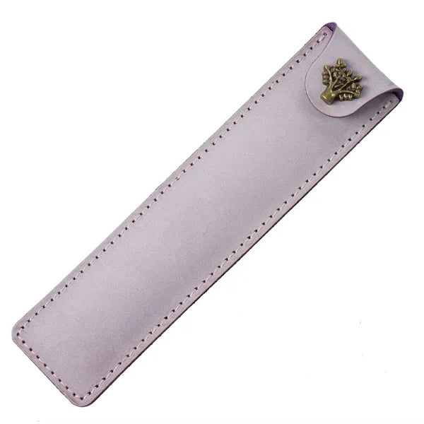 Genuine Leather Minimalist Slim Durable Single Flip Pen Case