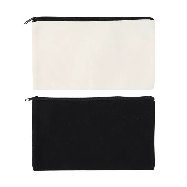 Small Poly Cotton Canvas Travel Zipper Bags for Cosmetic