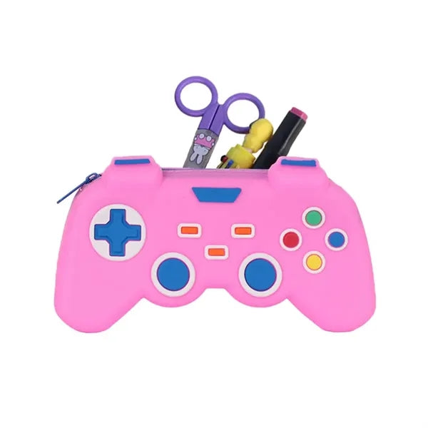Game Controller Shaped Durable Spacious Silicone Pencil Case