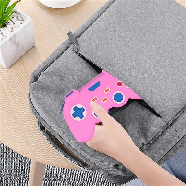 Game Controller Shaped Durable Spacious Silicone Pencil Case