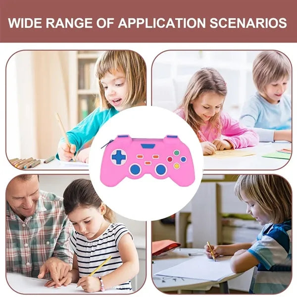 Game Controller Shaped Durable Spacious Silicone Pencil Case