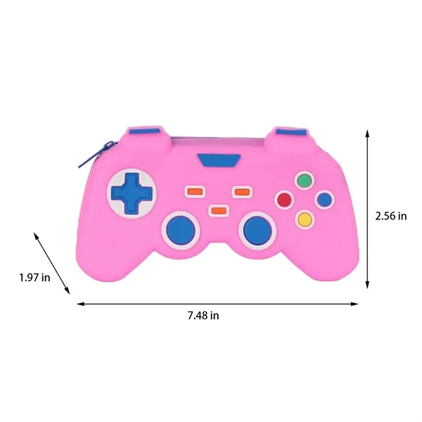 Game Controller Shaped Durable Spacious Silicone Pencil Case