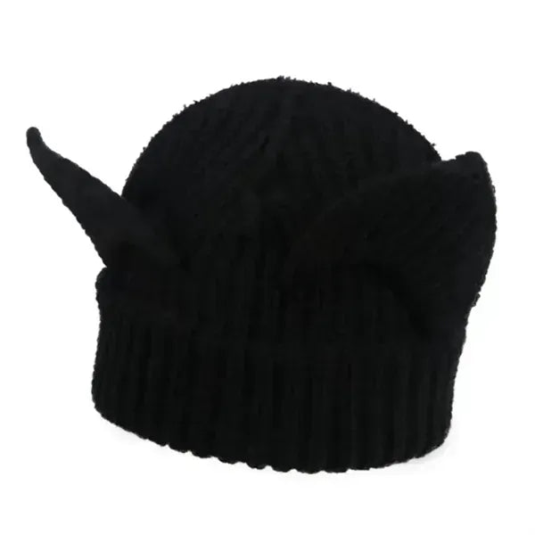 Adult Knitted Hat With Cats Ears