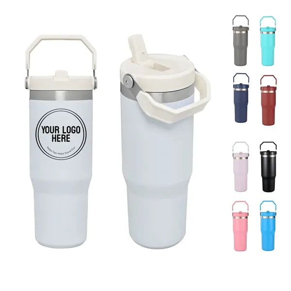 30 oz Vacuum Insulated Recycled Tumbler with Straw Lid