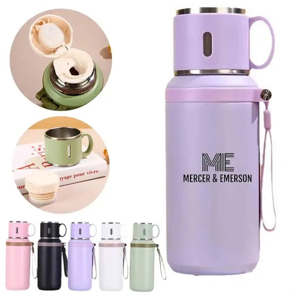 Portable Insulated Vacuum Flask with Lid