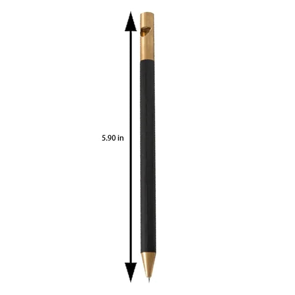 2-in-1 Changeable Tip Erasable Ballpoint Pen with Ruler Case