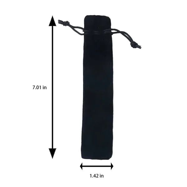 Metal Smooth Writing Ballpoint Pen Set Soft Flannel Sleeve