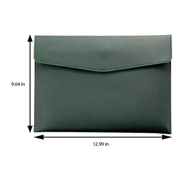 A4 PU Leather Waterproof Spacious Portable Snap File Bag