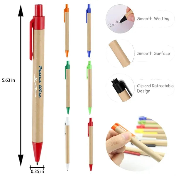 Eco Kraft Paper Lightweight Smooth Writing Ballpoint Pen