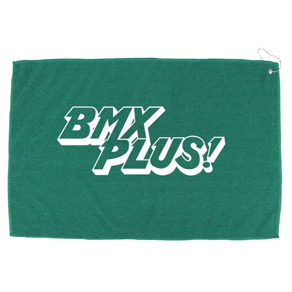 16" X 25" RPET Hemmed Golf Towel with Hook & Grommet