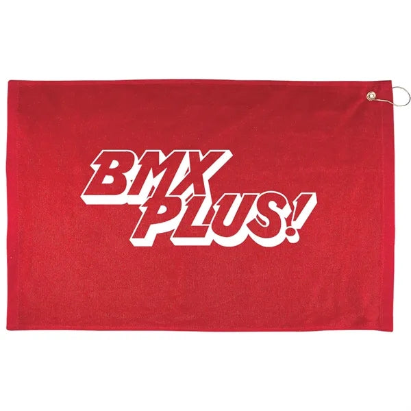 16" X 25" RPET Hemmed Golf Towel with Hook & Grommet