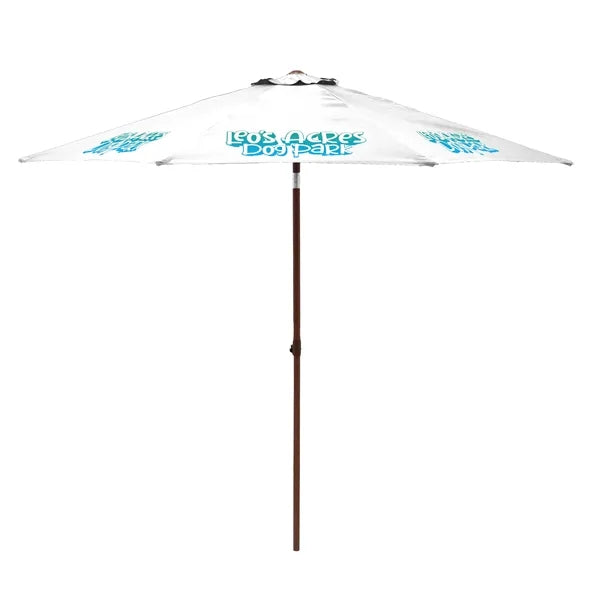 9' Wood Look Tilting Market Umbrella Kit (8 Imprints)