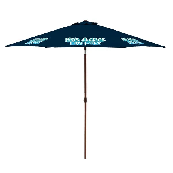 9' Wood Look Tilting Market Umbrella Kit (8 Imprints)