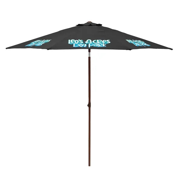9' Wood Look Tilting Market Umbrella Kit (8 Imprints)