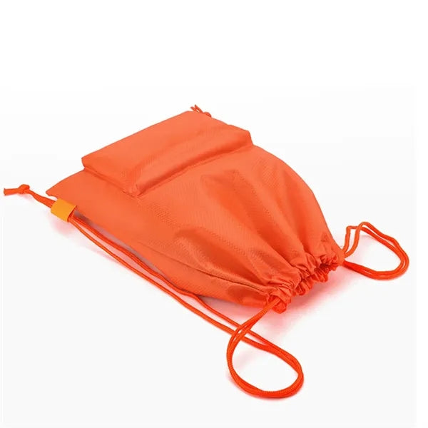 Oxford Waterproof Bag Drawstring Backpack With Zipper Pocket