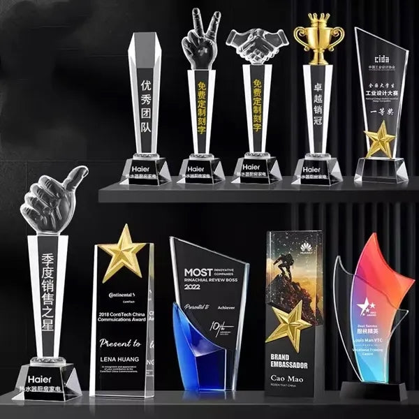 Glass Crystal Trophy