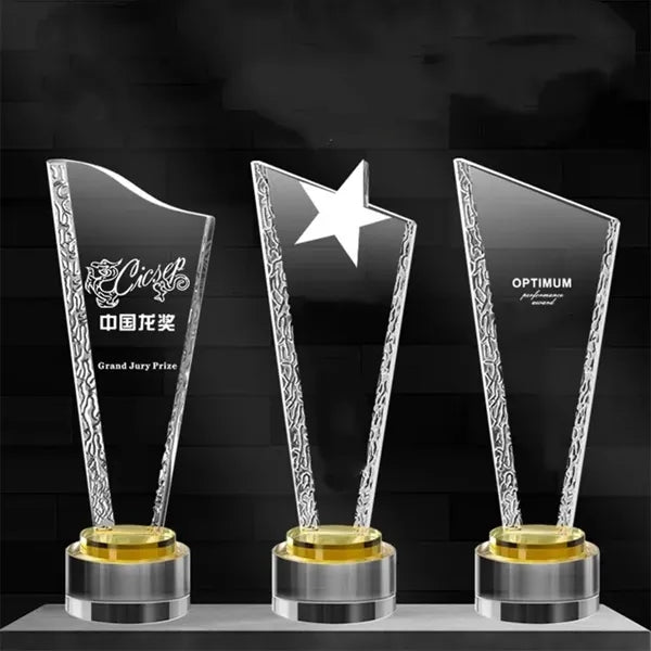 Glass Crystal Trophy