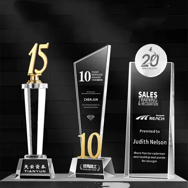 Glass Crystal Trophy