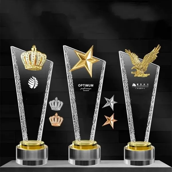 Glass Crystal Trophy
