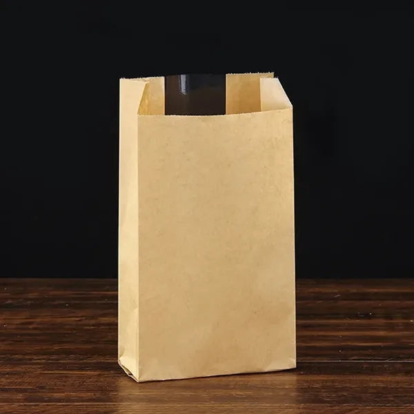 Paper Bread Loaf Bag with Window Kraft