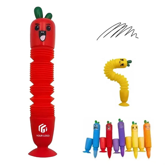 Students suction spring retractable novelty ballpoint pen