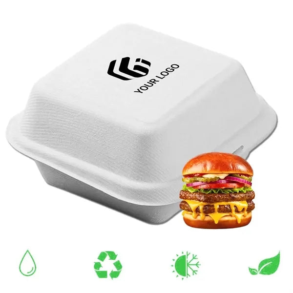 Disposable biodegradable sandwich food clamshell containers