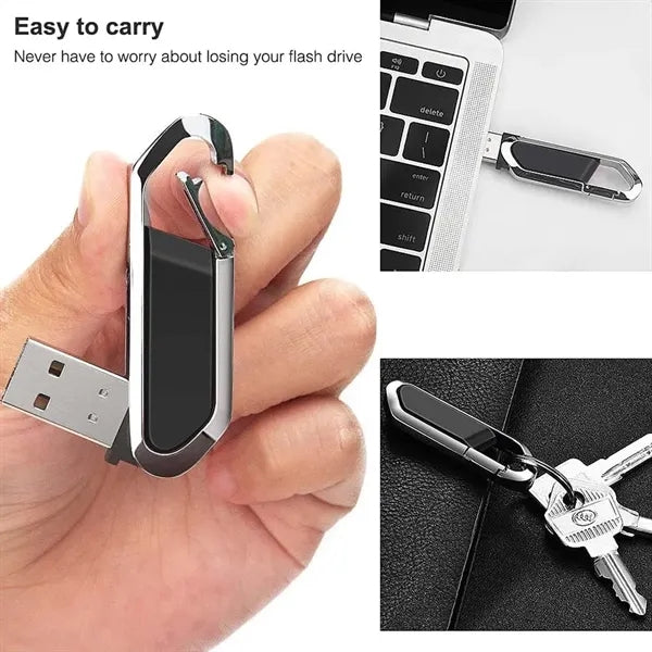 Laptop portable keychain USB flash drive with carabiner