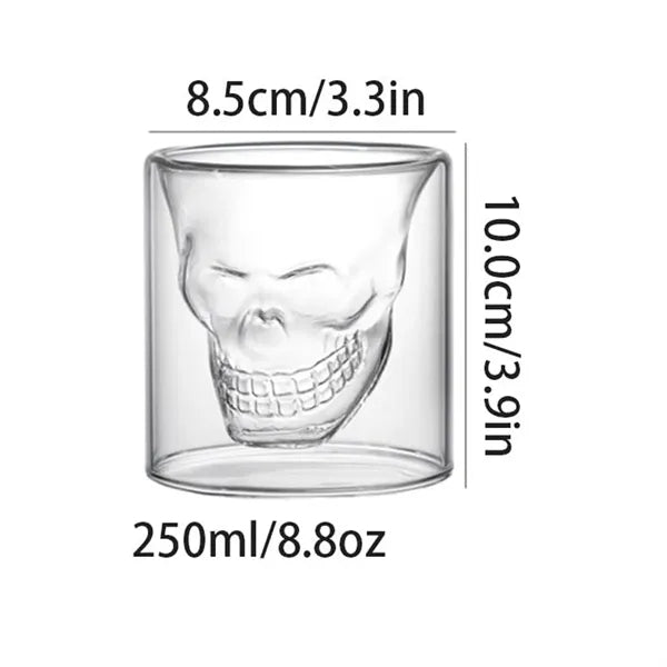 8.5 oz Wide Mouth Thermal Insulated Double-Wall Skull Mug